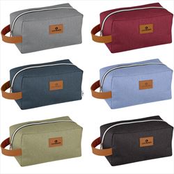 JH9417 Heathered Toiletry Bag With Custom Imprint